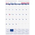 Rediform 1PPM Lined Block Monthly Wall CalendarWhite 12 x 17 in. REDC171102